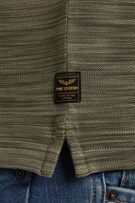 PME legend short sleeve polo stripe space dye